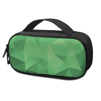 Green Polygonal Geometric Print Insulin Cooler Travel Case