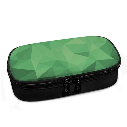 Green Polygonal Geometric Print Insulin Cooler Travel Case