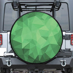 Green Polygonal Geometric Print Leather Spare Tire Cover