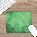 Green Polygonal Geometric Print Mouse Pad