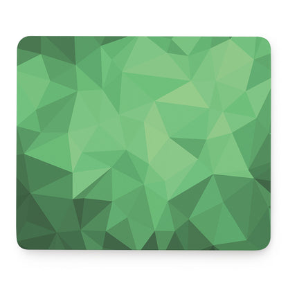 Green Polygonal Geometric Print Mouse Pad