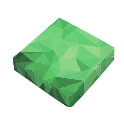 Green Polygonal Geometric Print Outdoor Seat Cushion Cover