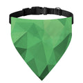 Green Polygonal Geometric Print Over The Collar Dog Bandana