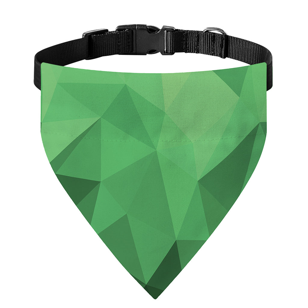 Green Polygonal Geometric Print Over The Collar Dog Bandana