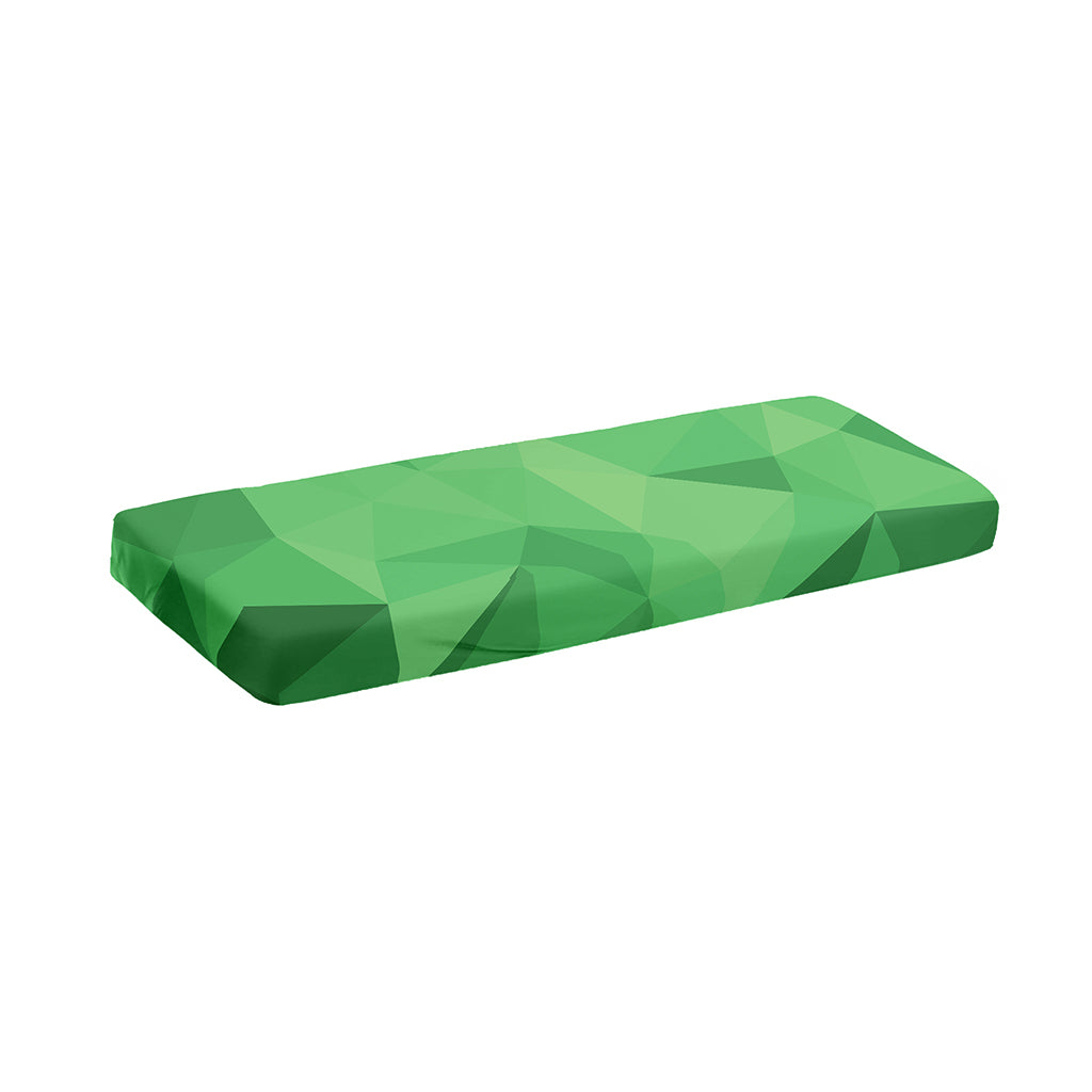 Green Polygonal Geometric Print Piano Keyboard Cover