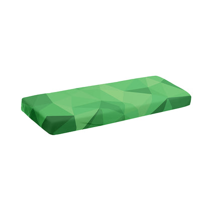 Green Polygonal Geometric Print Piano Keyboard Cover