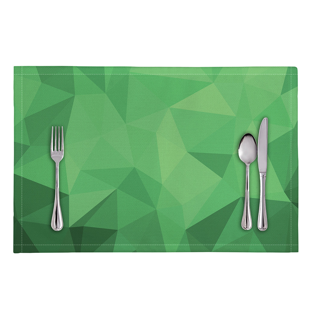Green Polygonal Geometric Print Placemat