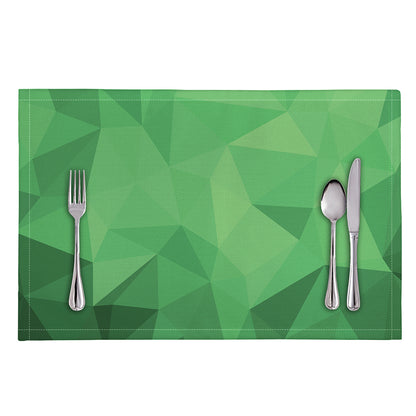 Green Polygonal Geometric Print Placemat