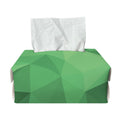 Green Polygonal Geometric Print Rectangle Tissue Box Cover