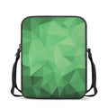 Green Polygonal Geometric Print Rectangular Crossbody Bag