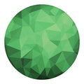 Green Polygonal Geometric Print Round Blanket