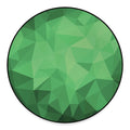 Green Polygonal Geometric Print Round Floor Mat