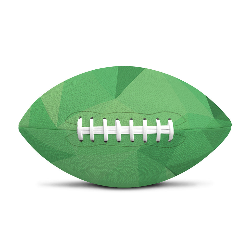 Green Polygonal Geometric Print Rugby Ball