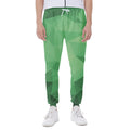 Green Polygonal Geometric Print Joggers