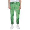 Green Polygonal Geometric Print Scuba Joggers