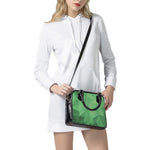 Green Polygonal Geometric Print Shoulder Handbag