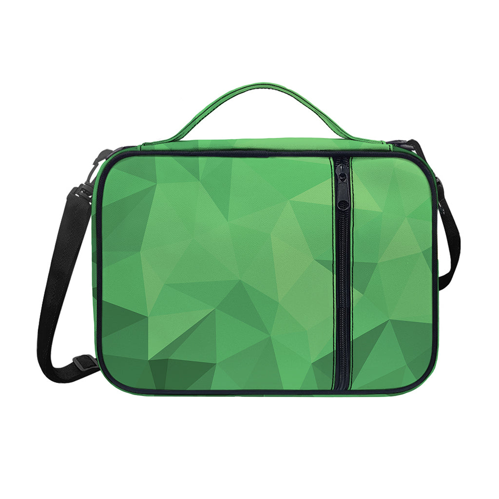 Green Polygonal Geometric Print Shoulder Strap Bible Bag