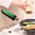 Green Polygonal Geometric Print Skillet Handle Cover