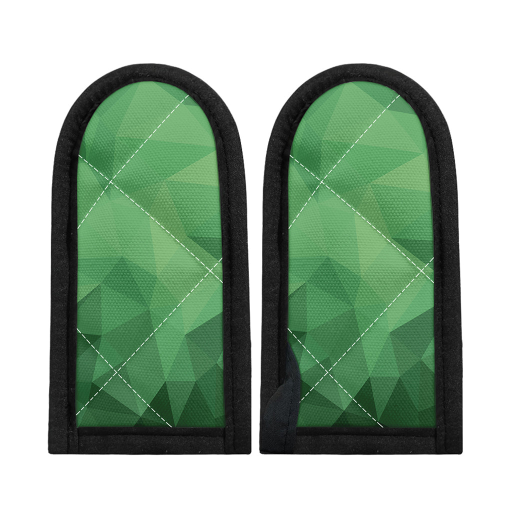 Green Polygonal Geometric Print Skillet Handle Cover