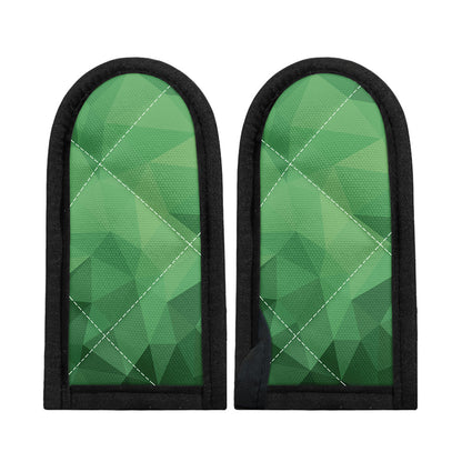Green Polygonal Geometric Print Skillet Handle Cover