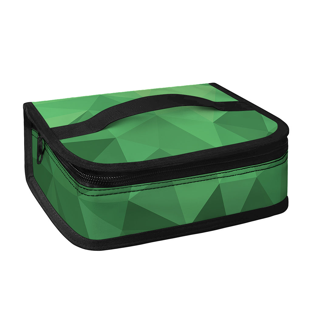 Green Polygonal Geometric Print Small Lunch Bag