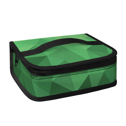 Green Polygonal Geometric Print Small Lunch Bag