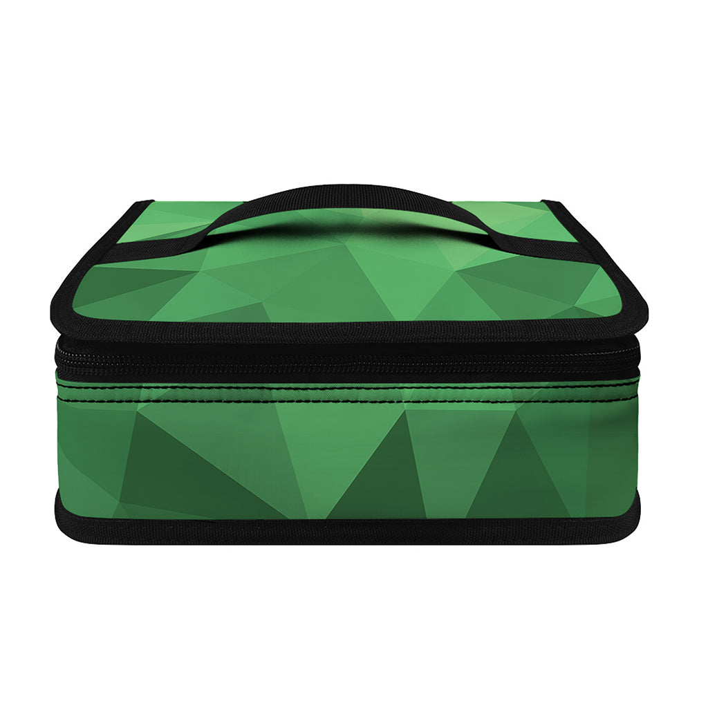 Green Polygonal Geometric Print Small Lunch Bag