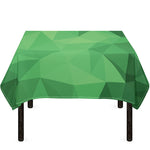 Green Polygonal Geometric Print Tablecloth
