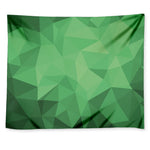 Green Polygonal Geometric Print Tapestry
