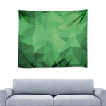 Green Polygonal Geometric Print Tapestry