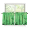 Green Polygonal Geometric Print Tier Curtains