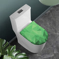 Green Polygonal Geometric Print Toilet Lid Cover