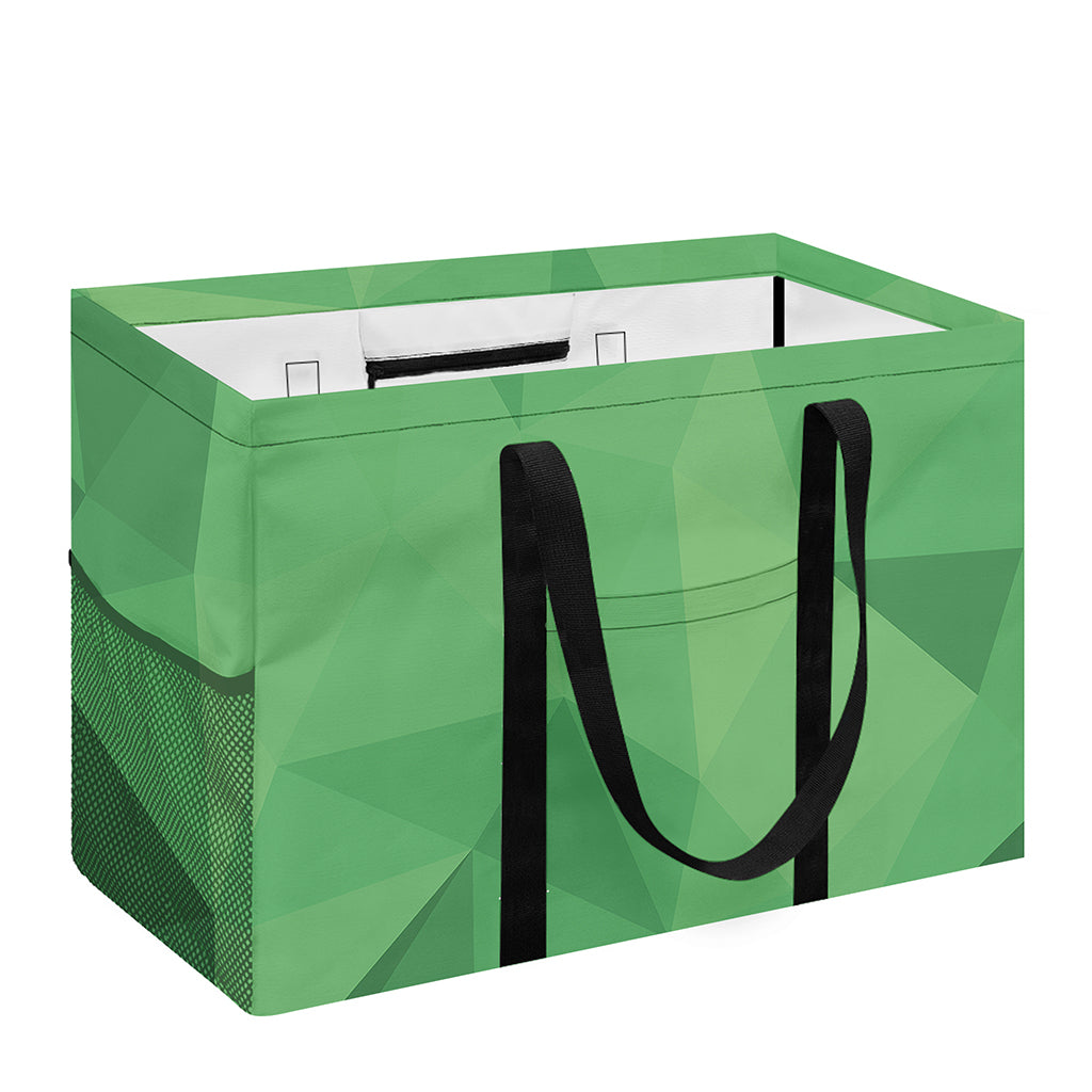Green Polygonal Geometric Print Utility Tote Bag