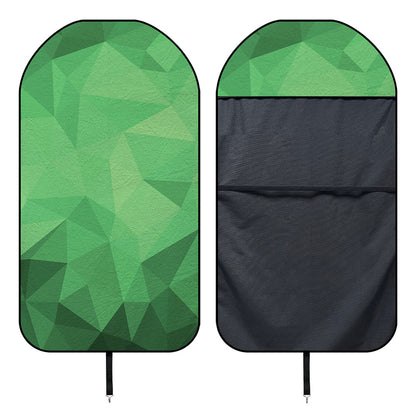 Green Polygonal Geometric Print Waterproof Car Seat Cover