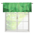 Green Polygonal Geometric Print Window Valance
