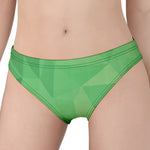 Green Polygonal Geometric Print Women's Panties