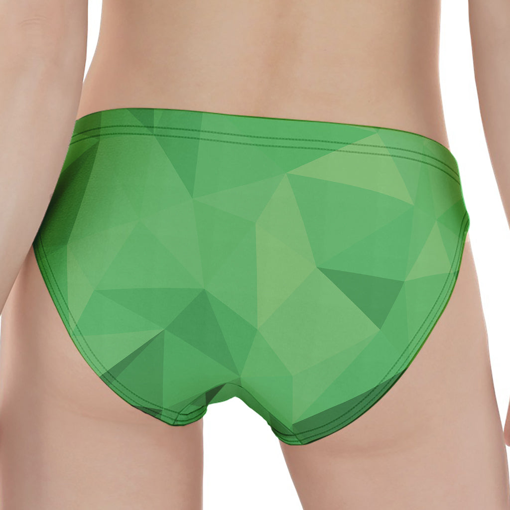 Green Polygonal Geometric Print Women's Panties