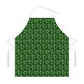 Green Pot Leaf Pattern Print Adjustable Apron