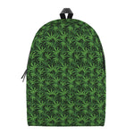 Green Pot Leaf Pattern Print Backpack