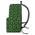 Green Pot Leaf Pattern Print Backpack