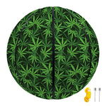 Green Pot Leaf Pattern Print Basketball