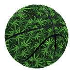 Green Pot Leaf Pattern Print Basketball