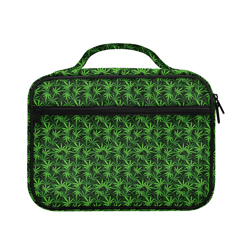 Green Pot Leaf Pattern Print Briefcase Bible Bag