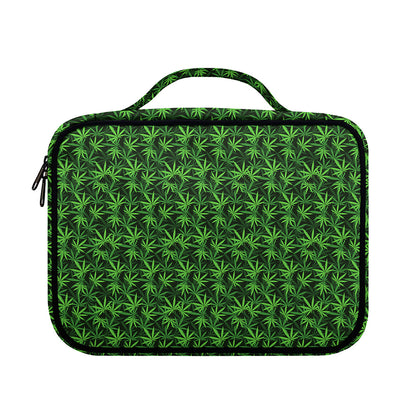 Green Pot Leaf Pattern Print Briefcase Bible Bag