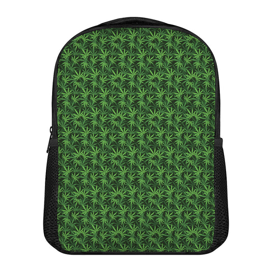 Green Pot Leaf Pattern Print Casual Backpack