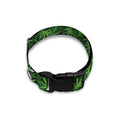 Green Pot Leaf Pattern Print Dog Collar