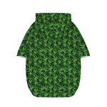 Green Pot Leaf Pattern Print Dog Zip Up Hoodie