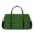 Green Pot Leaf Pattern Print Duffel Bag