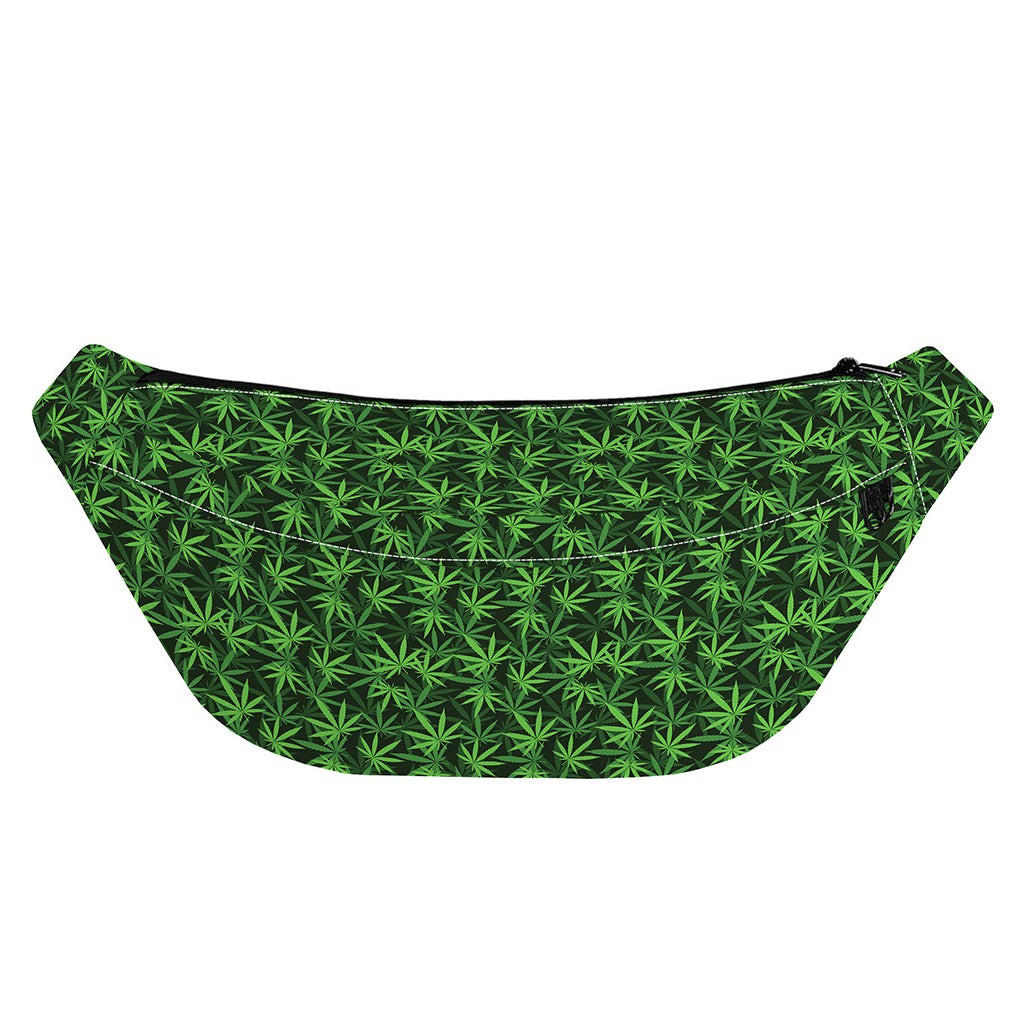 Green Pot Leaf Pattern Print Fanny Pack