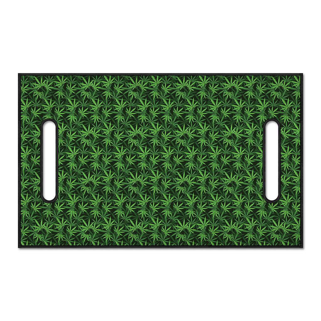 Green Pot Leaf Pattern Print Golf Cart Seat Cover